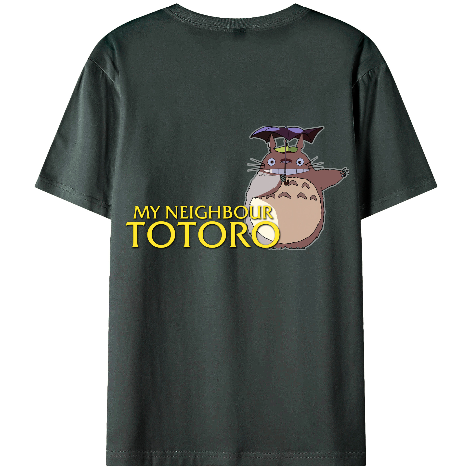 （画像用） となりのトトロ 草壁メイ 草壁サツキ My Neighbor Totoro Satsuki Kusakabe Mei Kusakabe 綿100％ メンズ半袖Tシャツ（バックプリント） 通気性